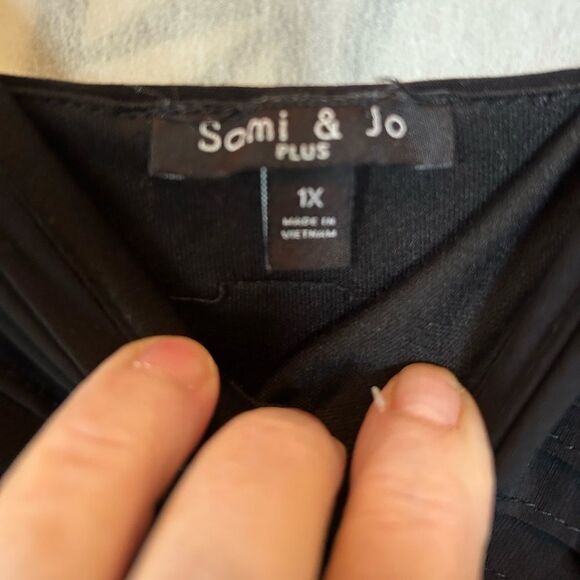 Sami & Jo Black Bodice Fit & Flare Leopard Print Skirt Maxi Dress 1X Mob Wife - Picture 3 of 9